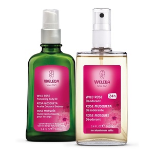 image:imageWeleda Wild Rose Body Oil and Deodorant Duo 34 Fluid Ounce Pack of 2 Plant Rich Skin Pampering Set with Wild Rose OilWild Rose Body and Deodorant Duo